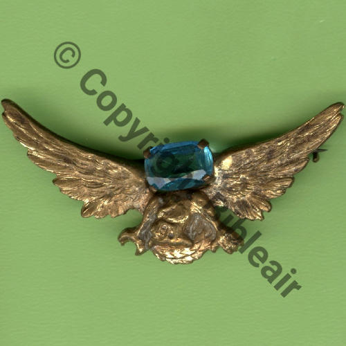 41.1  1942... 3eDRILLE INDO 1.41du GO du Gp Aerien Centre   SM Eping bascule  Embouti 52x26mm DORE +PIERRE BLEUE Src.Y.GENTY 200Eur01.15 